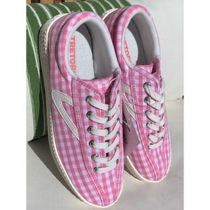 NWT TRETORN Pink Gingham Sneakers